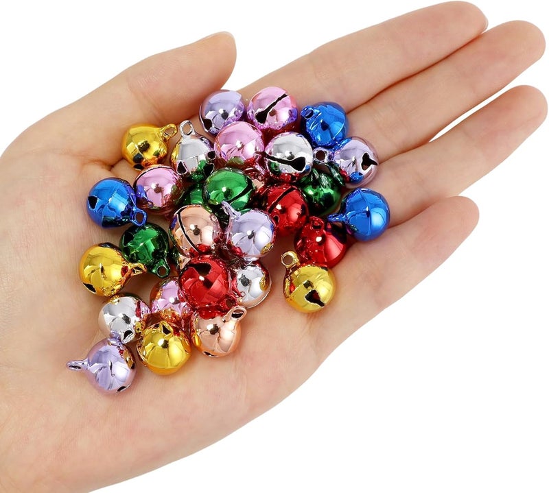 LIGHOON 1/2 Inch Jingle Bells Small Bell Mini Bells, Tiny Crafts Bells, DIY for Christmas Home Making Ornaments Wreath Pet Decorations Bracelet Anklets Necklace Knitting Jewelry Making 120 Pcs, Colorful - Image 3